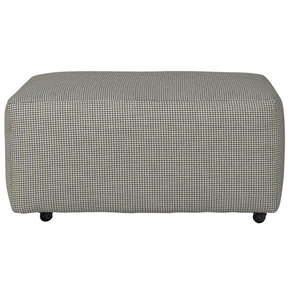 McPherson - Castered Cocktail Ottoman - White